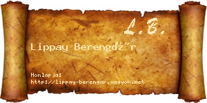 Lippay Berengár névjegykártya